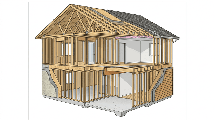 Wood Frame Construction Illustration